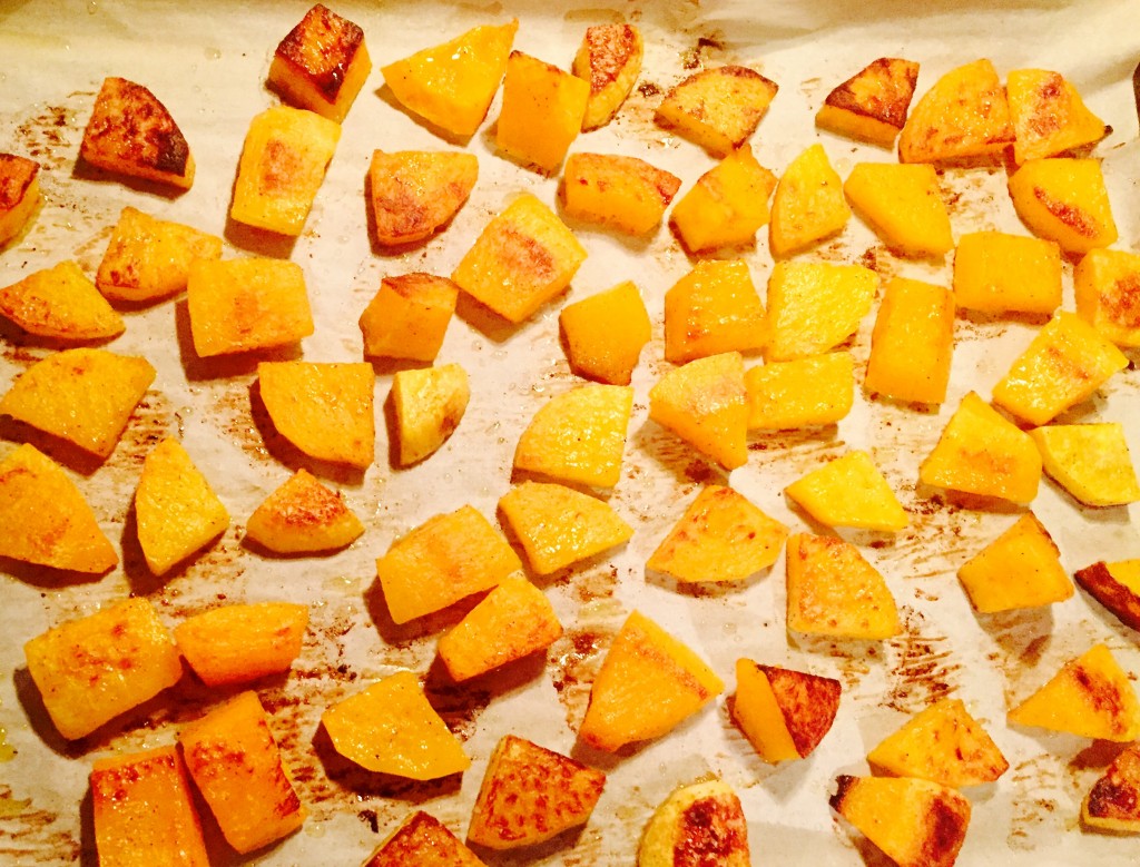 Delicious roasted squash right out of the oven