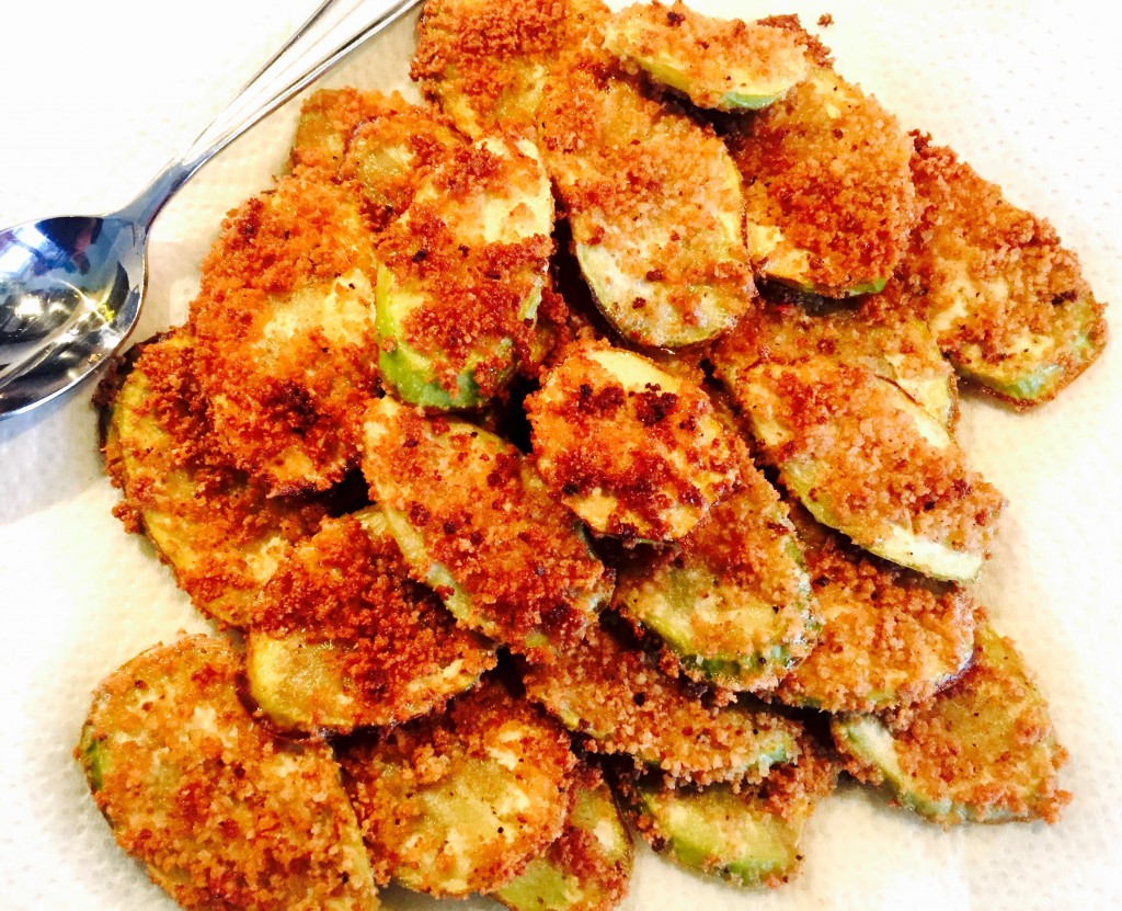 Gluten free breaded eggplant slices