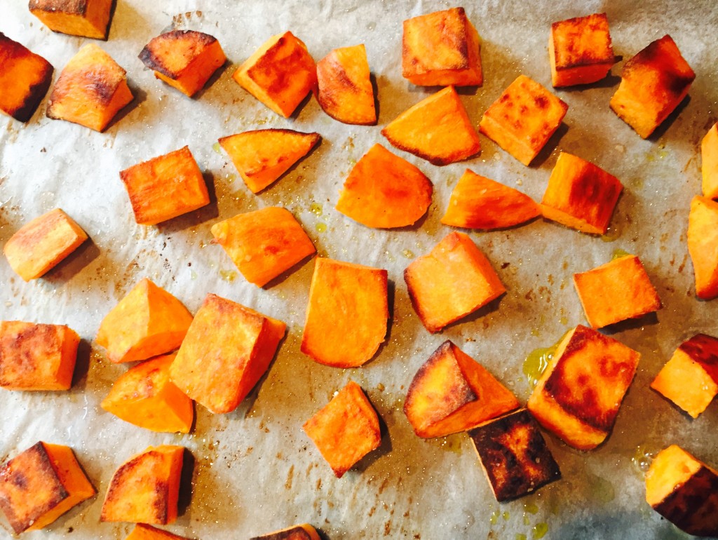 Delicious oven-roasted sweet potatoes