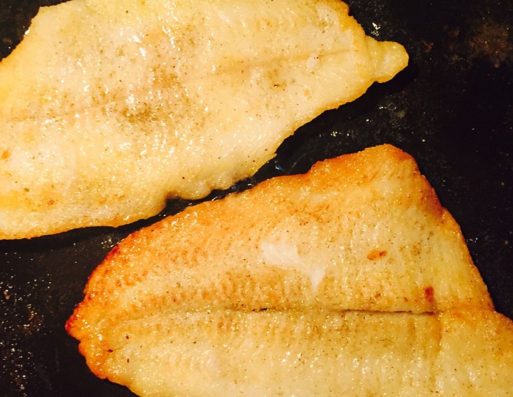 Big, beautiful sole fillets dredged in gluten free corn flour then pan-fried in a blend of extra virgin olive oil with soy & dairy free margarine.