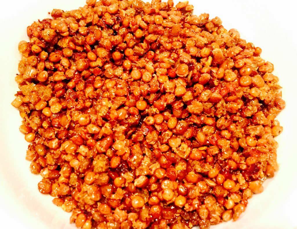 Some super-seasoned toasted lentils