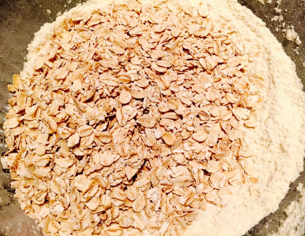A special blend of gluten free flours and starches, along with some organic wheat-free rolled oats