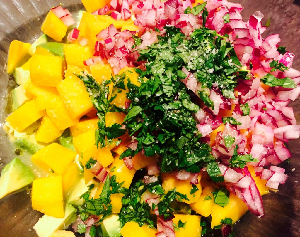 Deliciously refreshing mango & avocado salsa