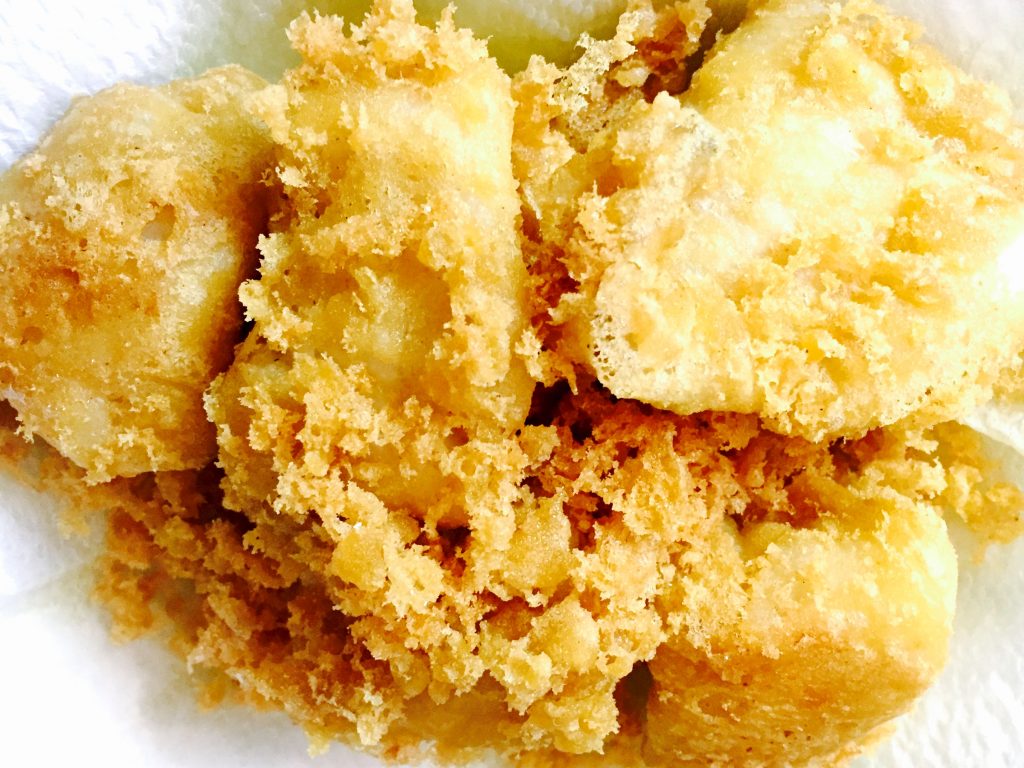 Fresh haddock deep fried in a simple gluten free batter