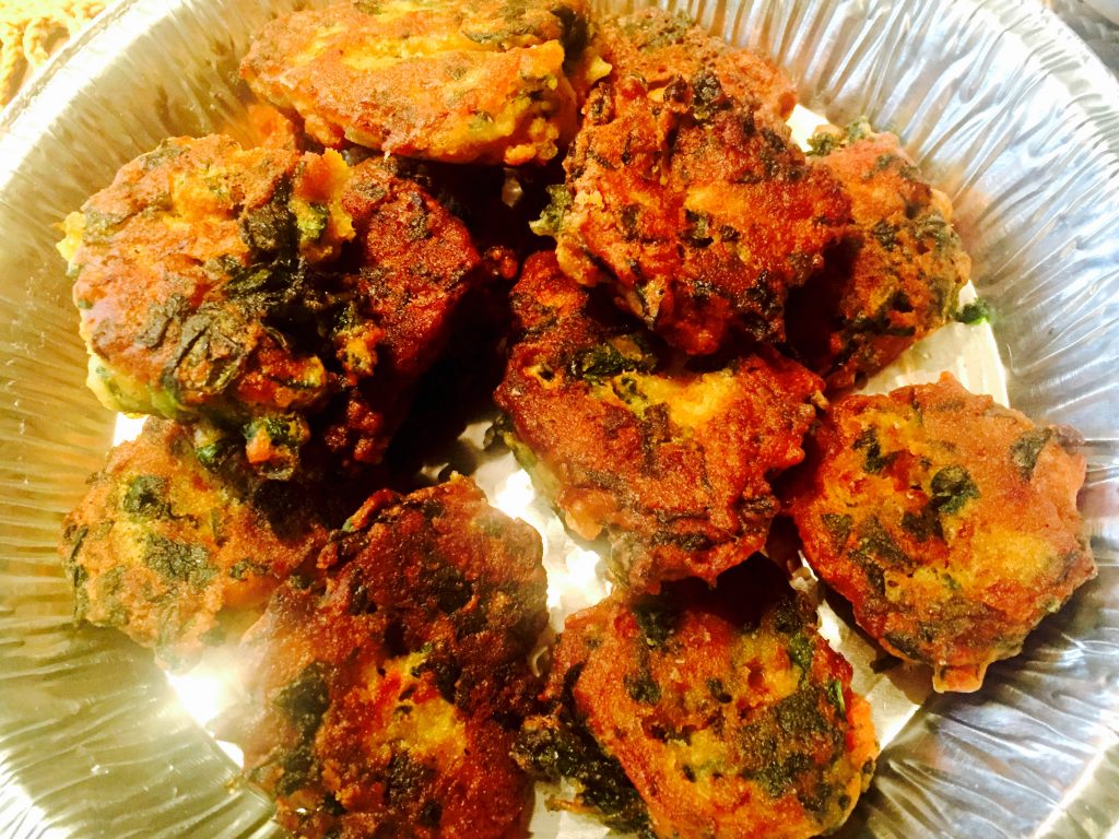 Nona May's addictive kale callaloo fritters