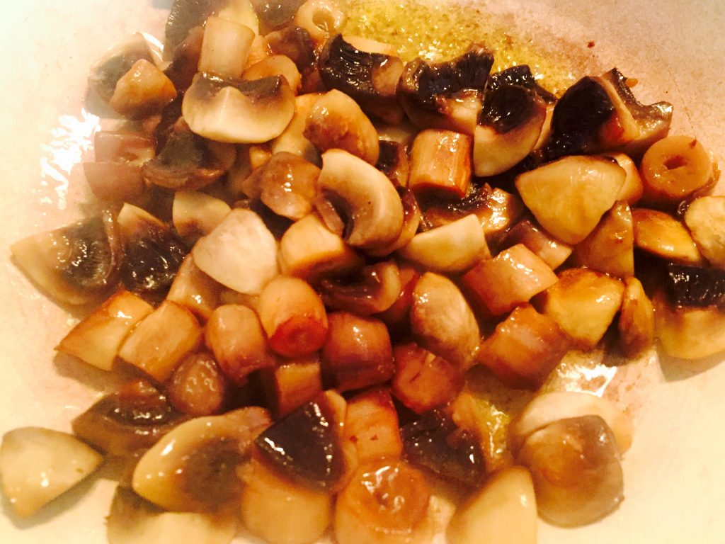 Delicious mushrooms ready to braise