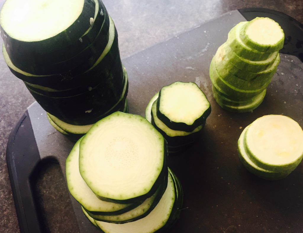 One heck of a zucchini, makes for many 1/4" slices