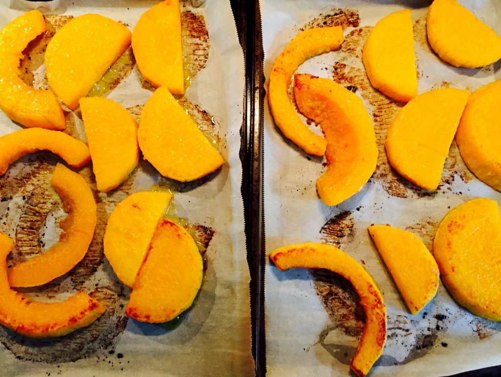 Delicious, seasoned and roasted butternut squash
