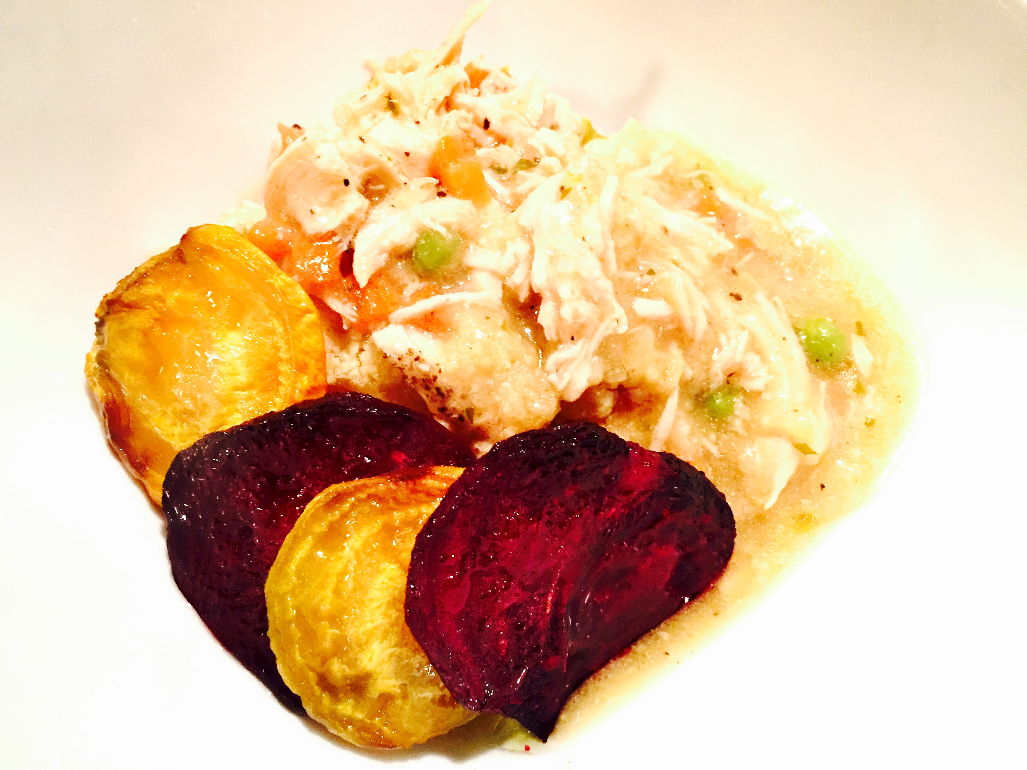 Chicken Pot Pie & Seafood Pot Pie with Roasted Beets