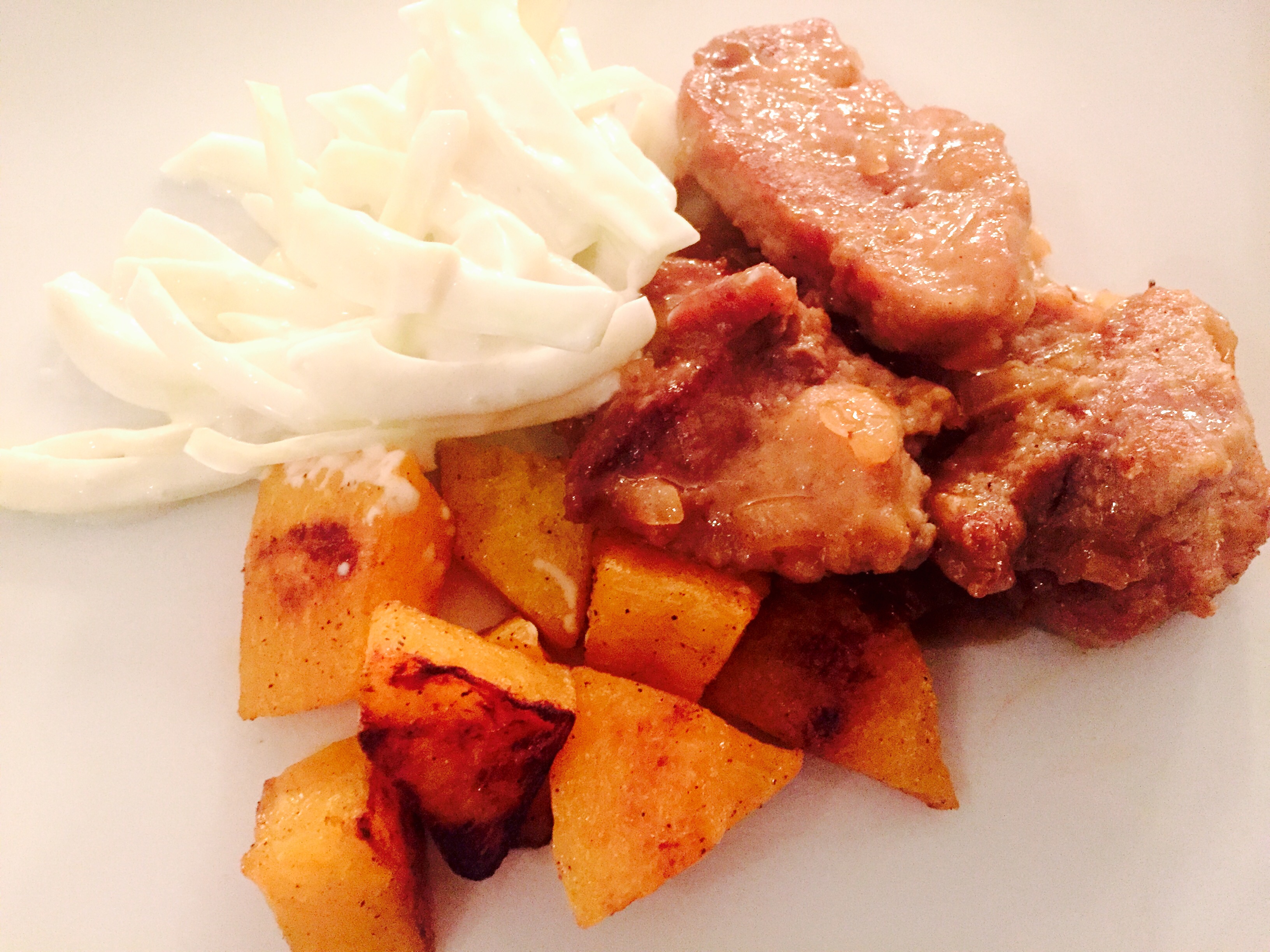 Pork Tenderloin with Roasted Squash and Fennel Salad