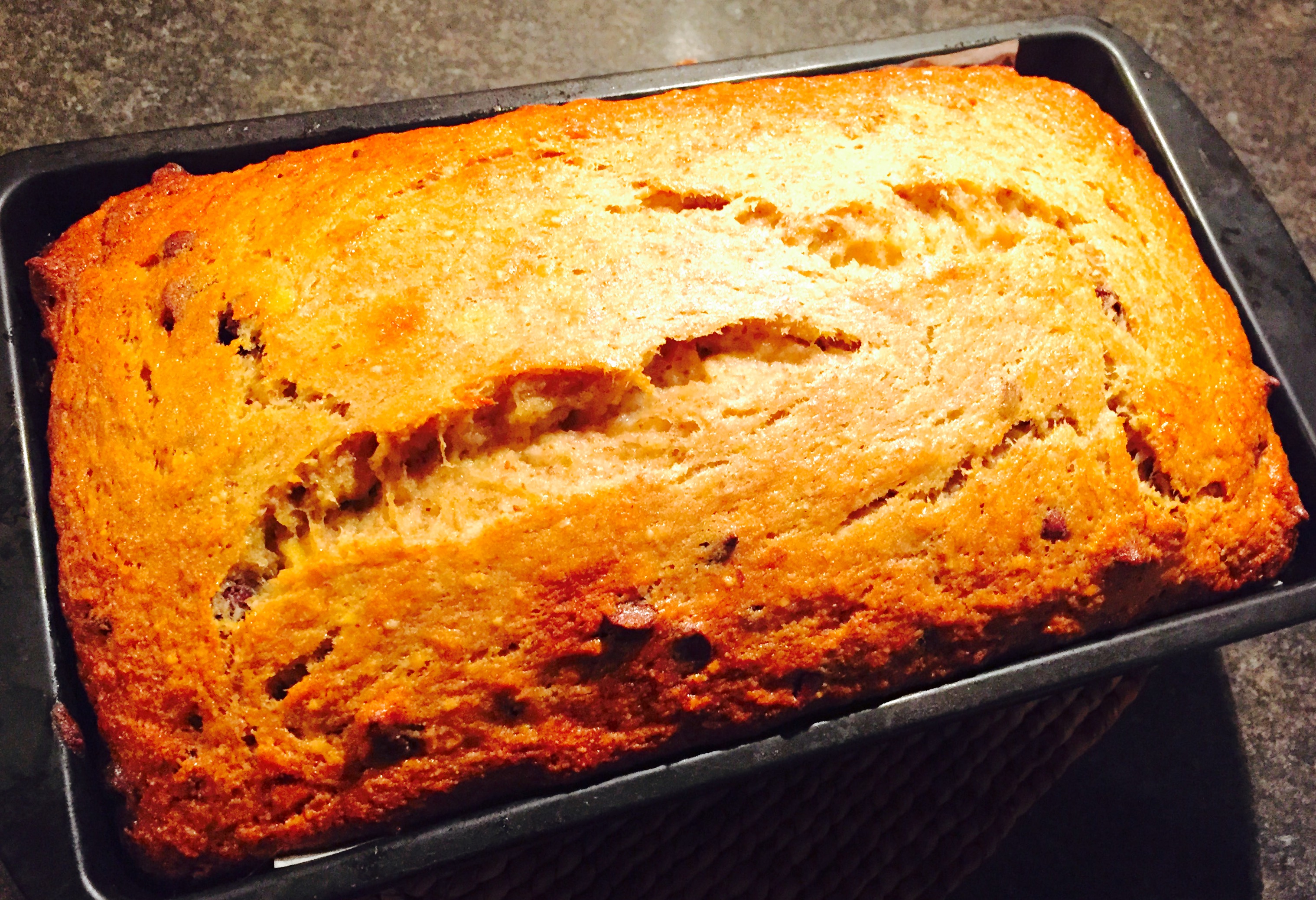 Gorgeous looking banana bread right out of the oven ... you almost forget how allergen friendly it is