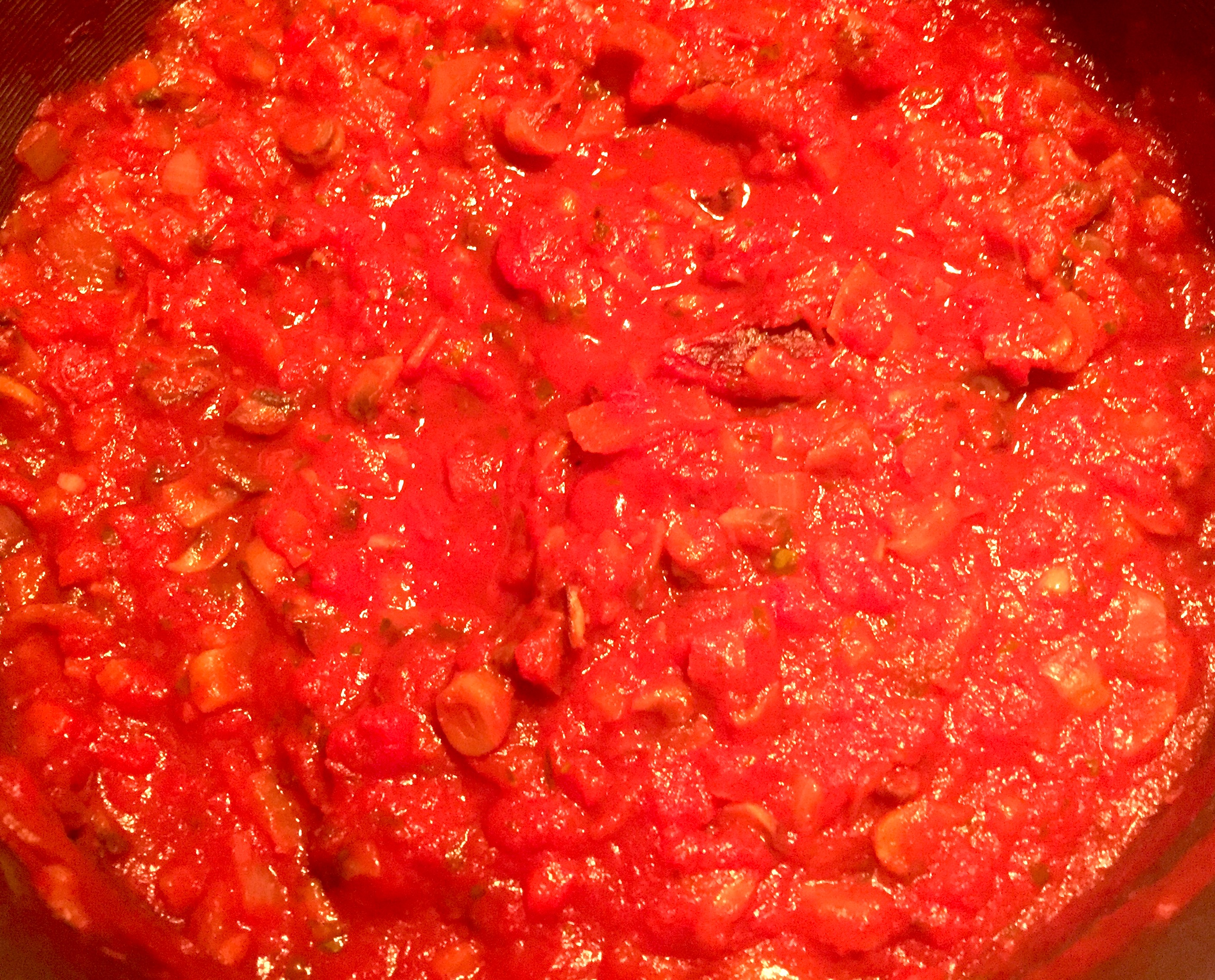Some homemade vegetarian spaghetti sauce, perfect time to make some sloppy joe baguettes, among other things of course
