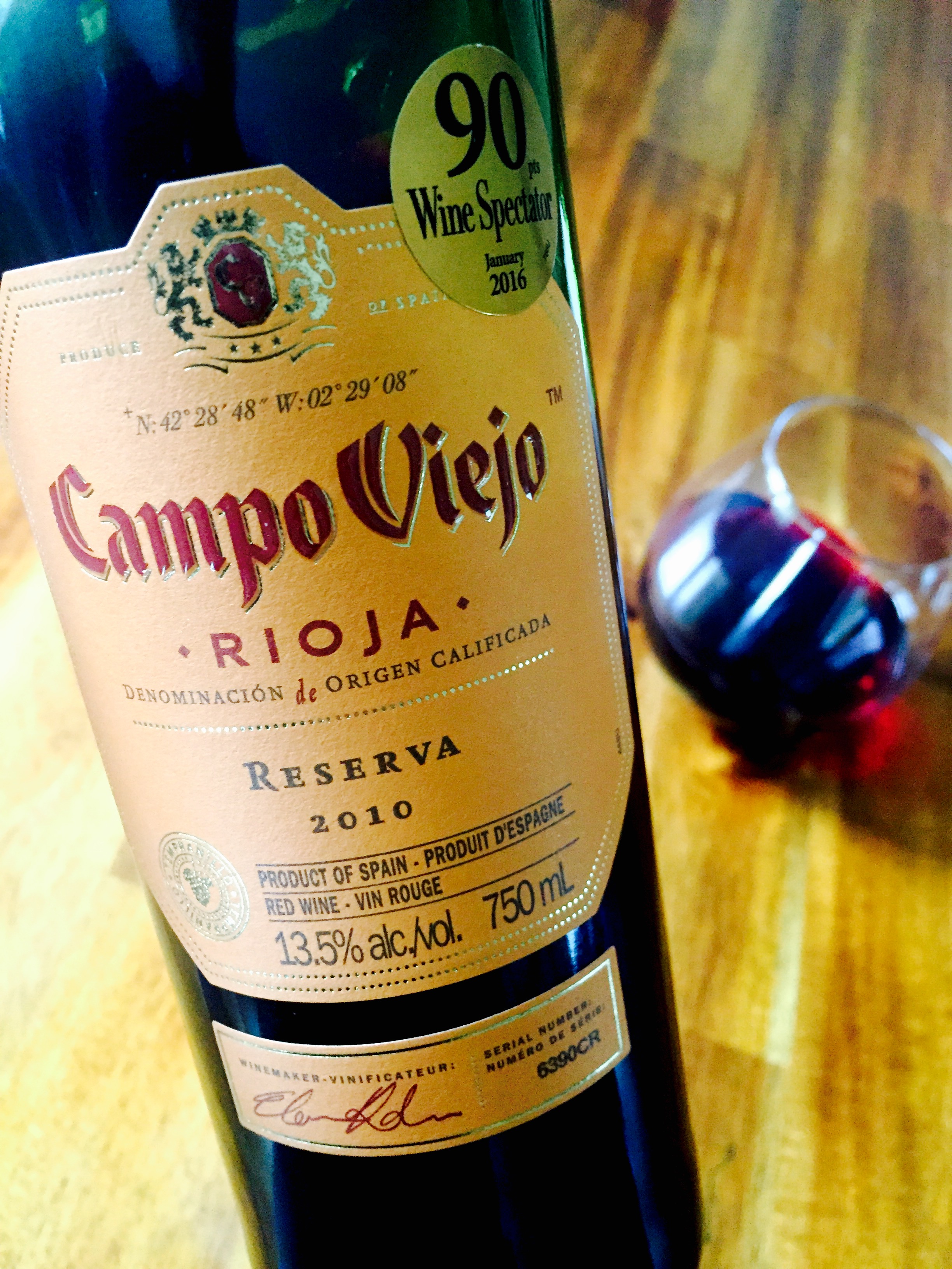 This 2010 Campo Viejo Rioja Reserva from Spain was delicious