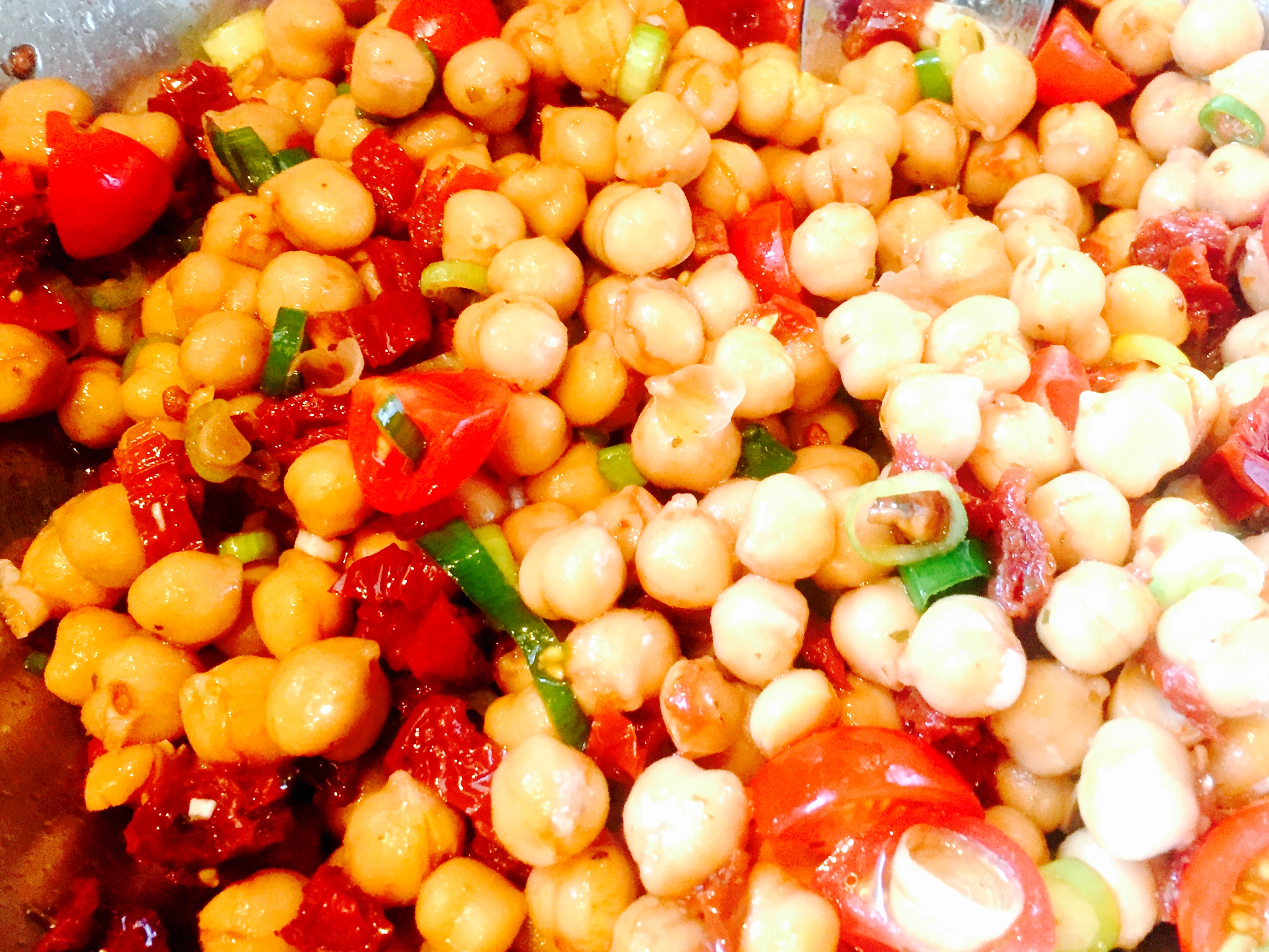 Delicious chickpea salad, comes together quickly and is simply delicious