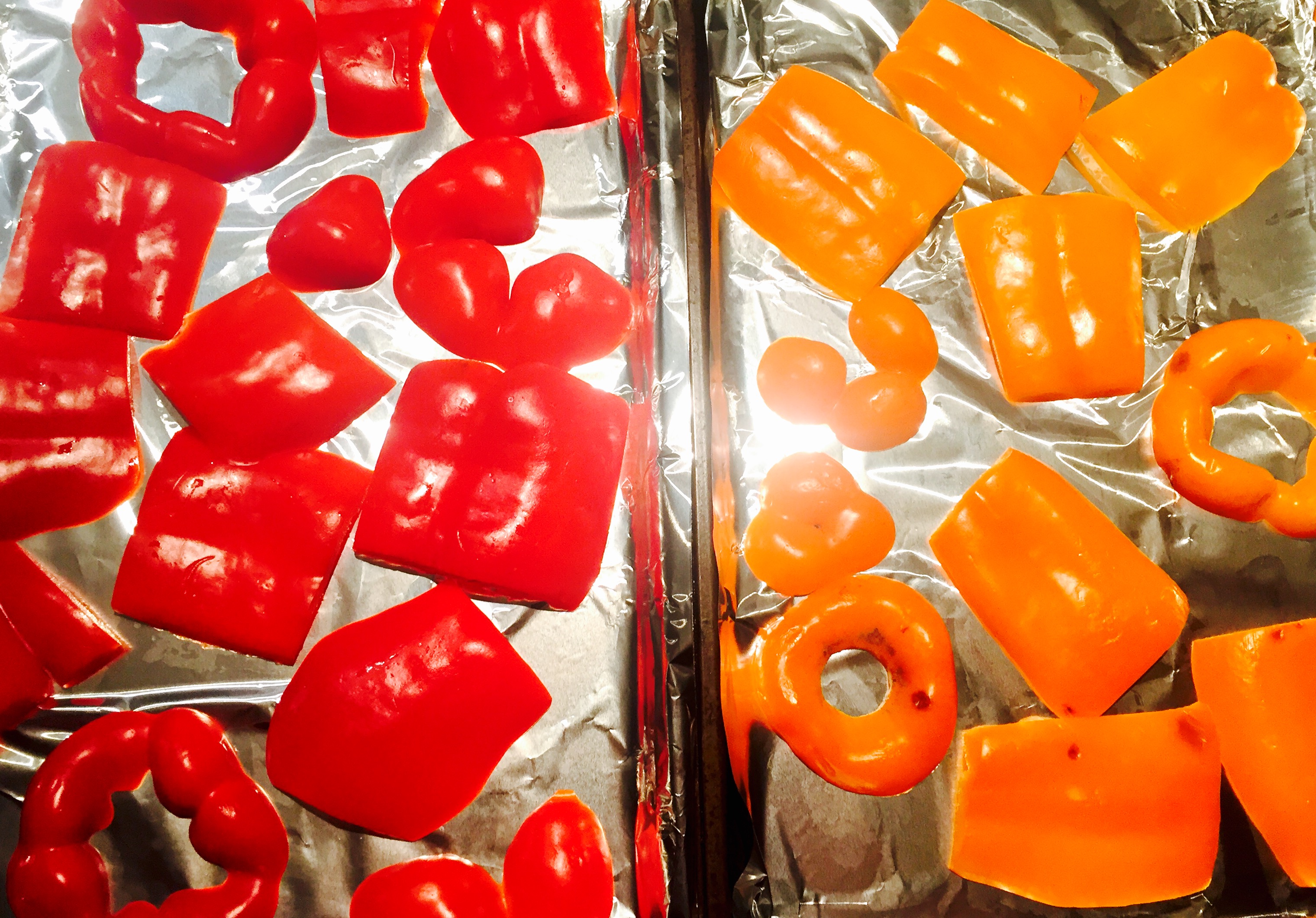 Sweet peppers, ready to become roasted peppers